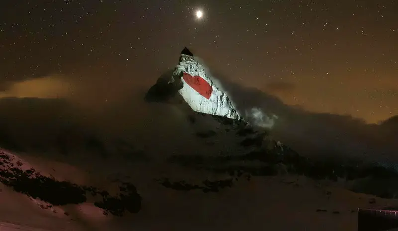 zermatt matterhorn light projection