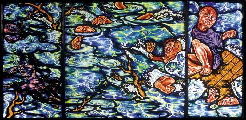 Judith Schaechter, Caught in a flood, 1990