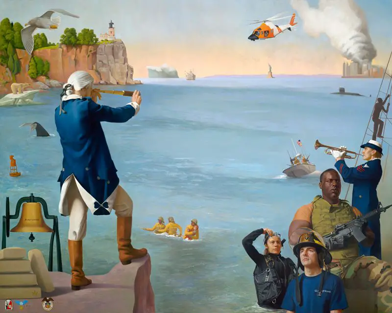 U.S. Coast Guard tribute painting
