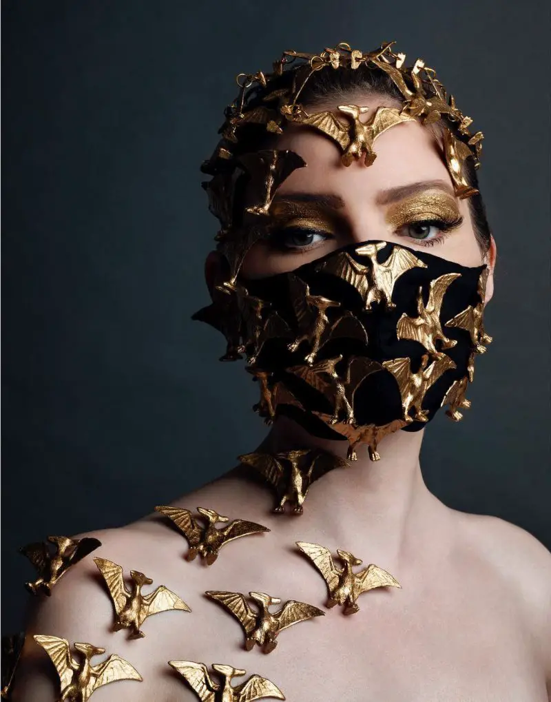 brass Pterydactyl mask Cochevelou Artisan Face Masks