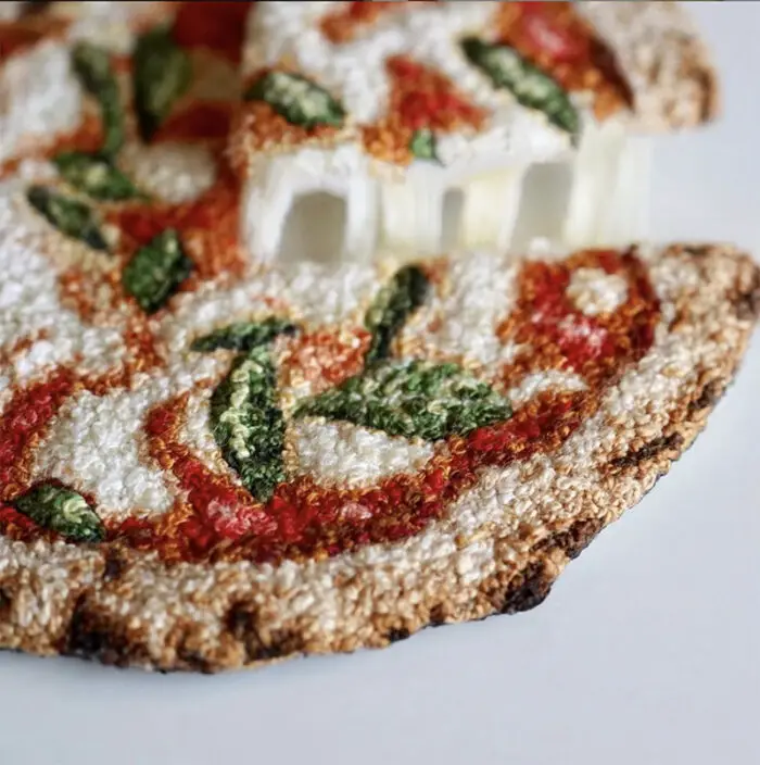 pizza embroidery