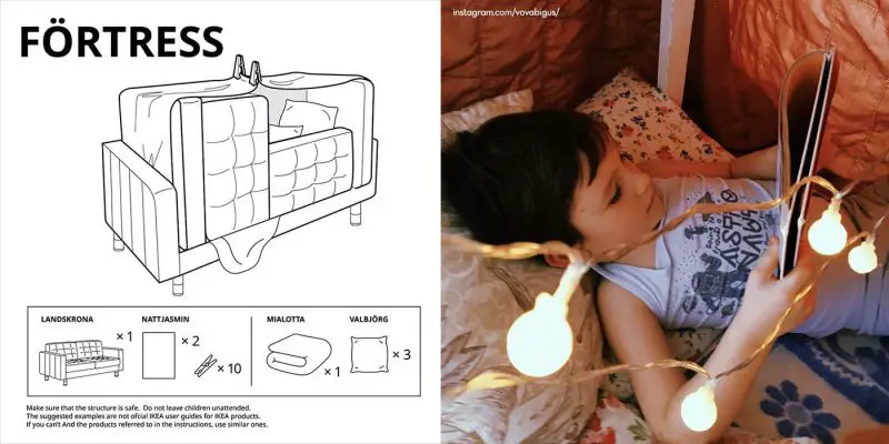 IKEA fort instructions