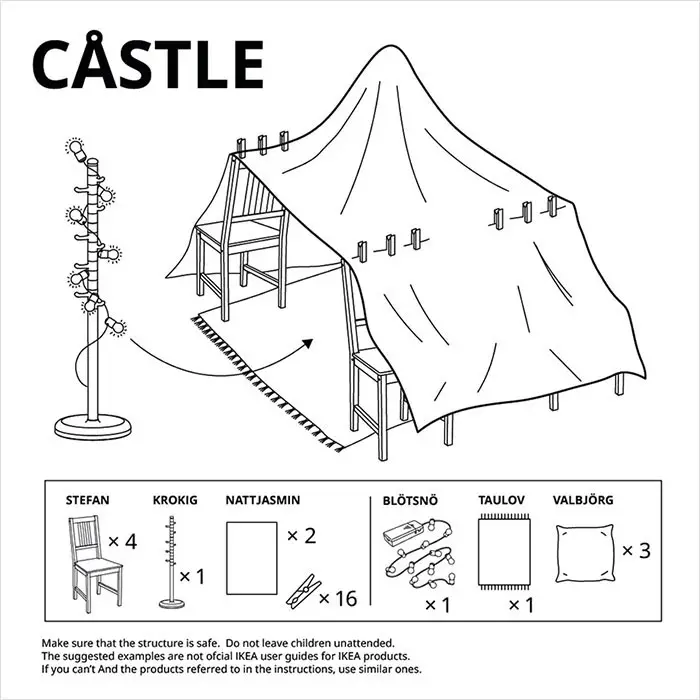 IKEA castle fun fort