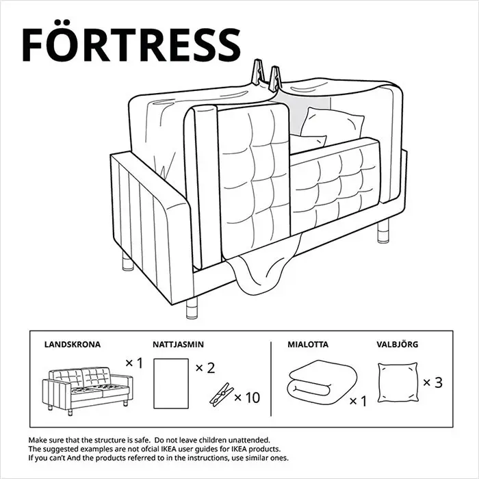 IKEA Quarantine Kids Forts