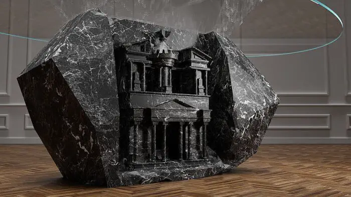 petra jordan table black granite base