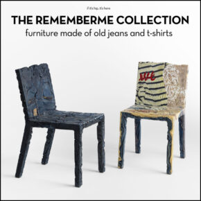 Furniture Made with Old Jeans and T-Shirts! The Rememberme Collection.