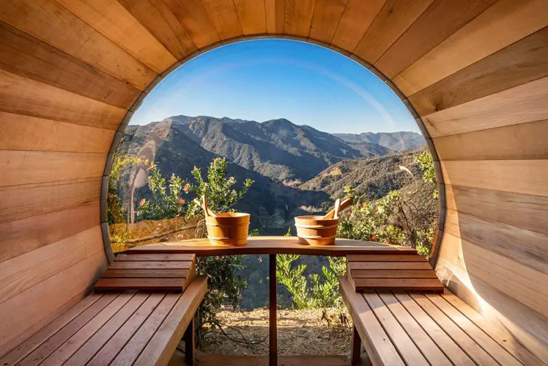 view from inside the spa