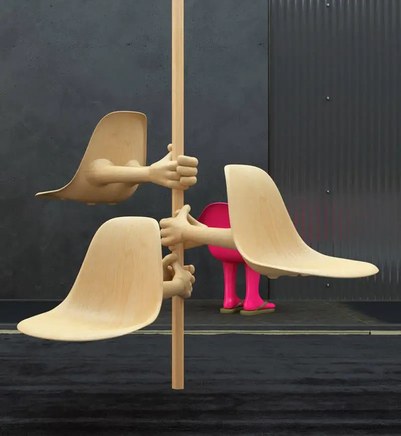 Eames chairs with arms