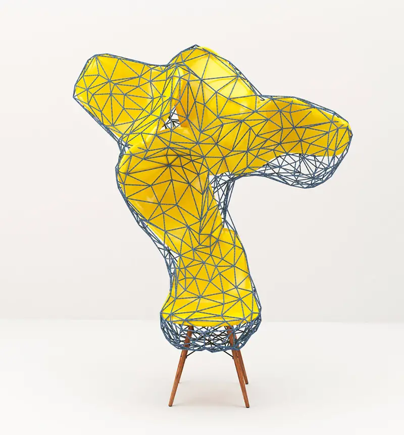 Eames Chairs in Plastic Netting chris la brooy