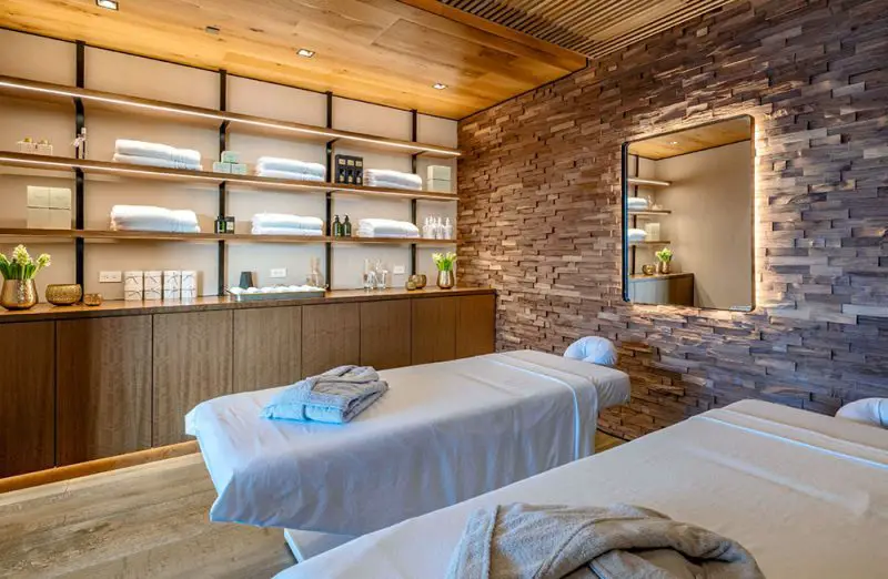 indoor massage room and spa