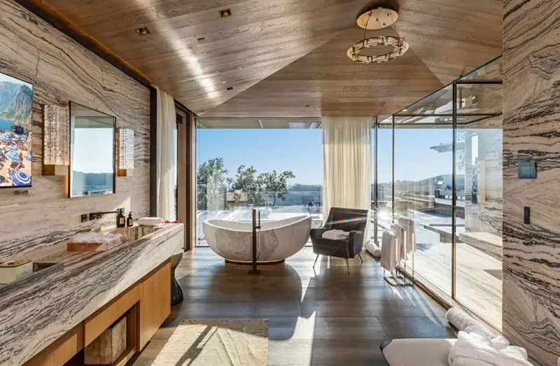 master bath pacific palisades home