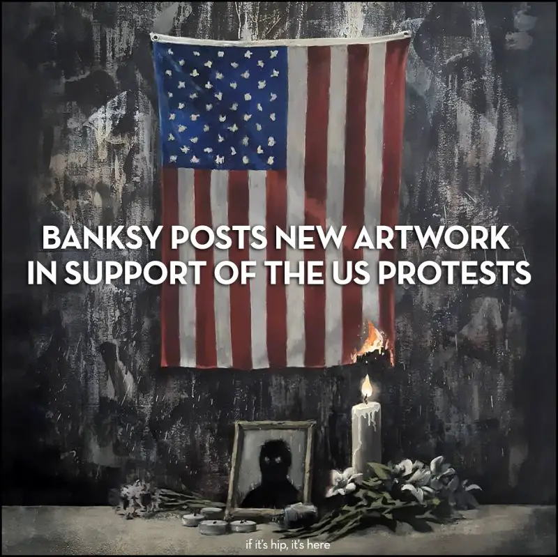 new bansky protest painting