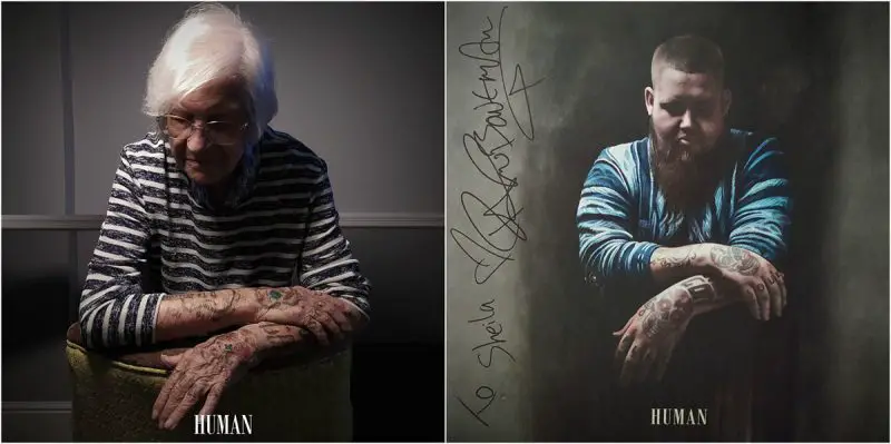 seniors at care facility recreate album covers