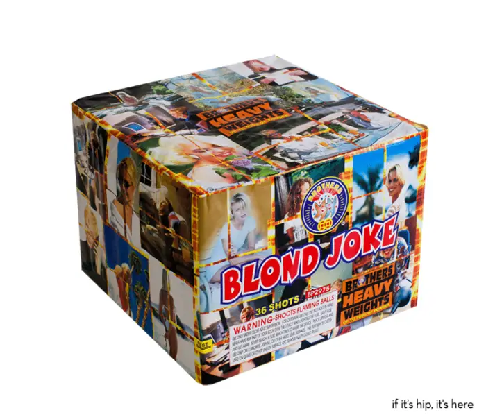 blonde joke fireworks with bizarre names