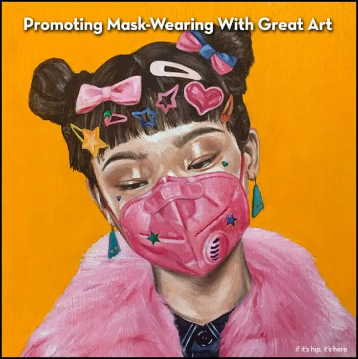 promoting mask wearing with art