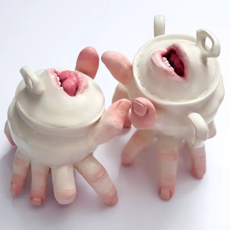Ronit Baraga Two Wild Thing creatures (#13 & #14), part of my solo exhibition, Tea Party