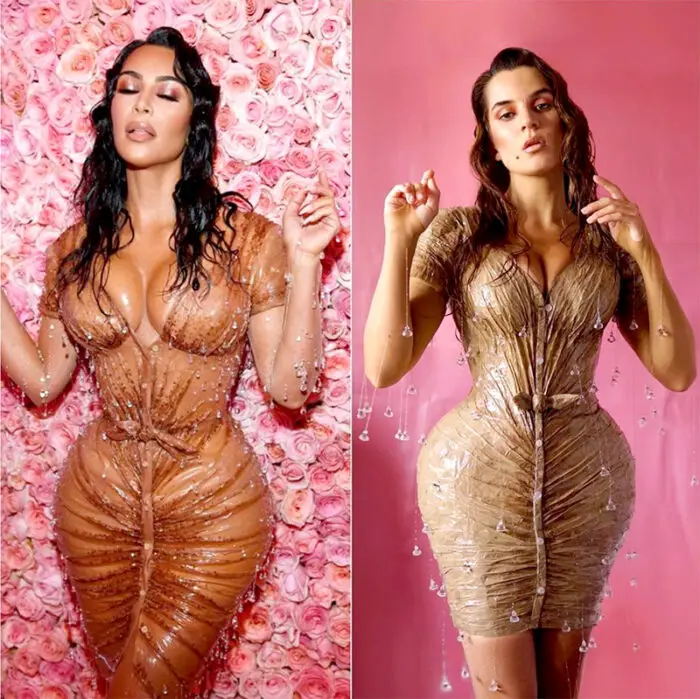 kim kardashion thierry mugler dress recreated