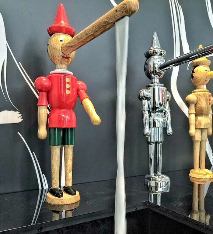 pinocchio faucet three finishes