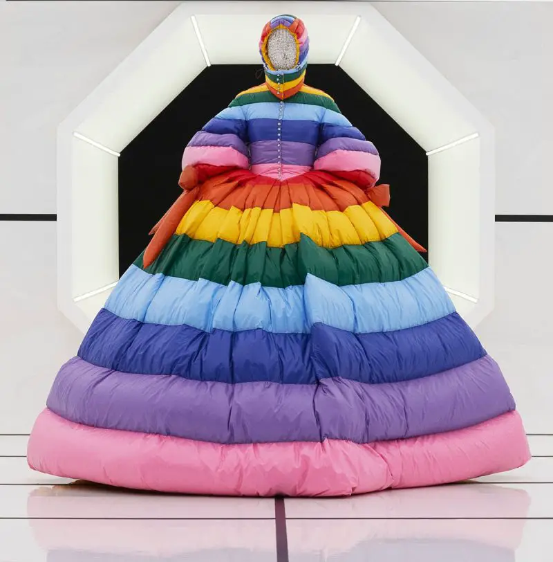 rainbow down gown moncler