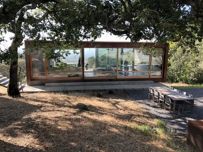 sonoma mountain residence prefab see through walls