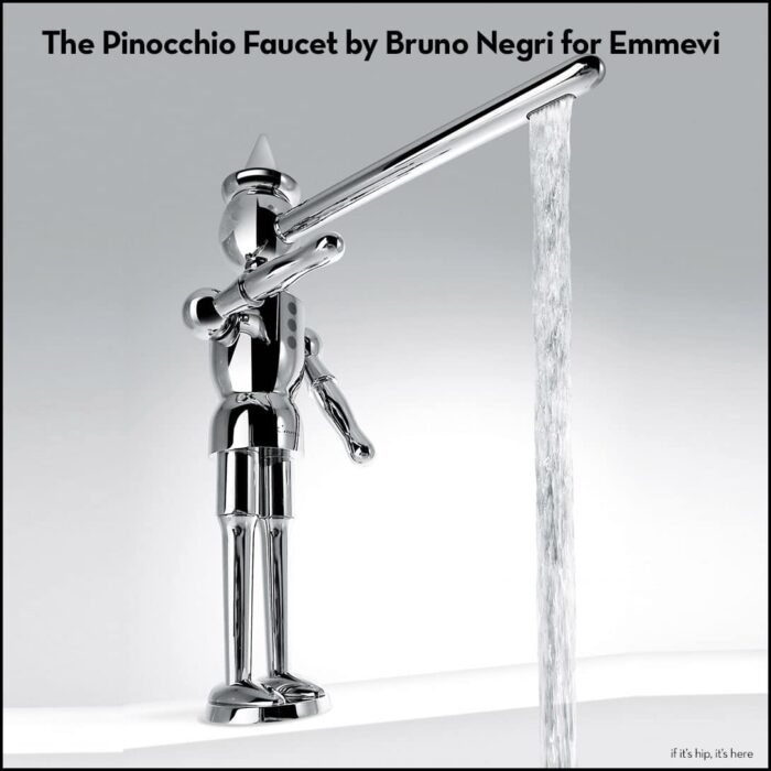 The Pinocchio Faucet In Wood, Chrome or White