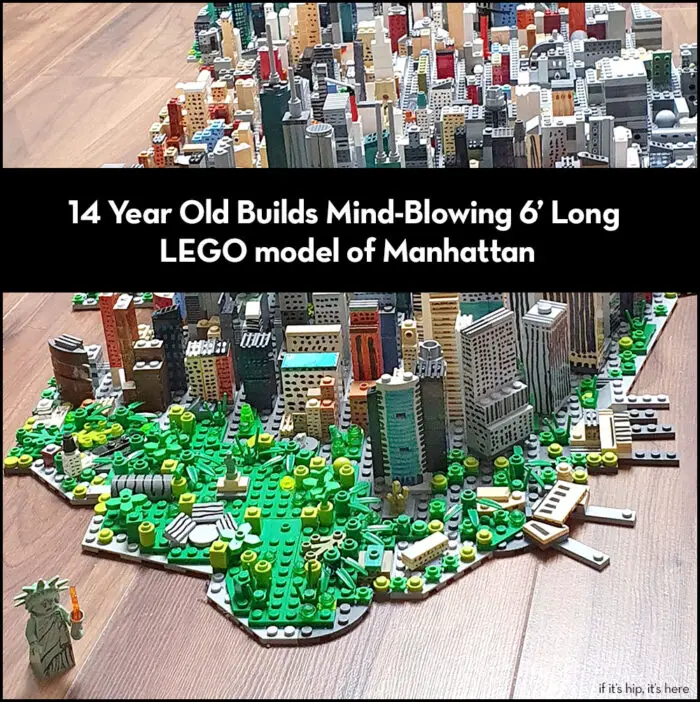 Freestyle LEGO build of Manhattan