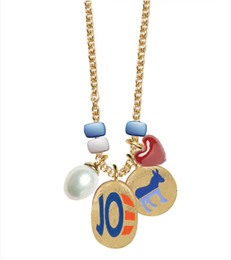 Kathryn & Lizzie Fortunato Joe Biden Necklace