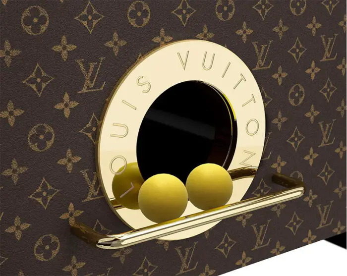 louis vuitton monogram foosball table detail