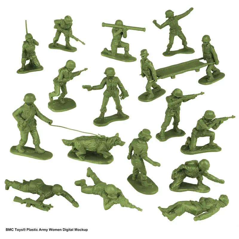 digital mockups of toy soldiers