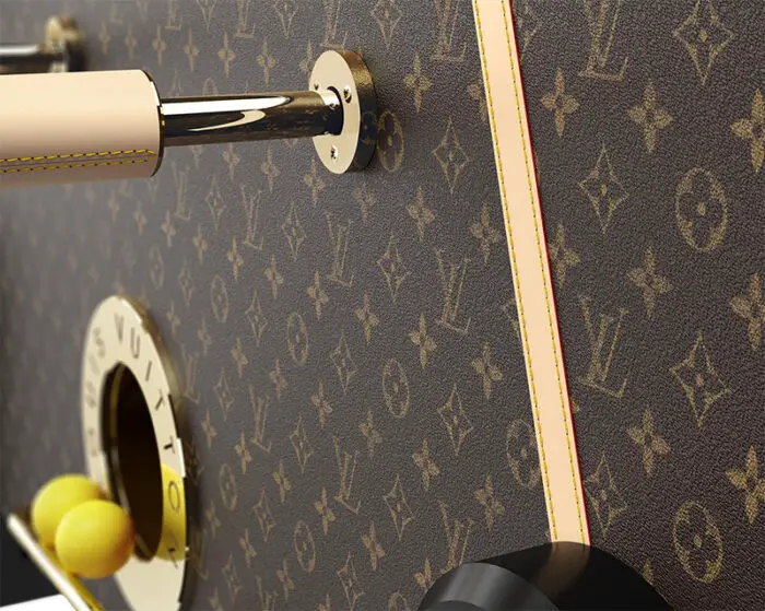 louis vuitton monogram foosball table detail