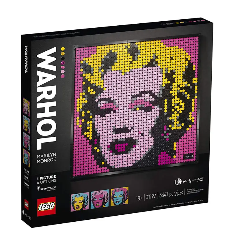 warhol marilyn lego art kit