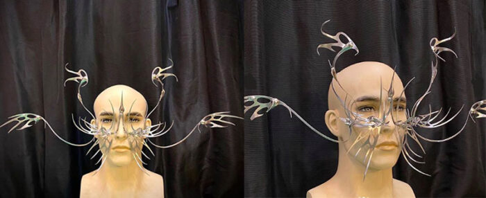 metal headpeice by lance v moore for lady gaga