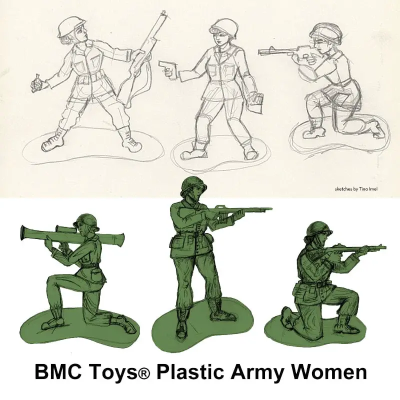 plastic army women