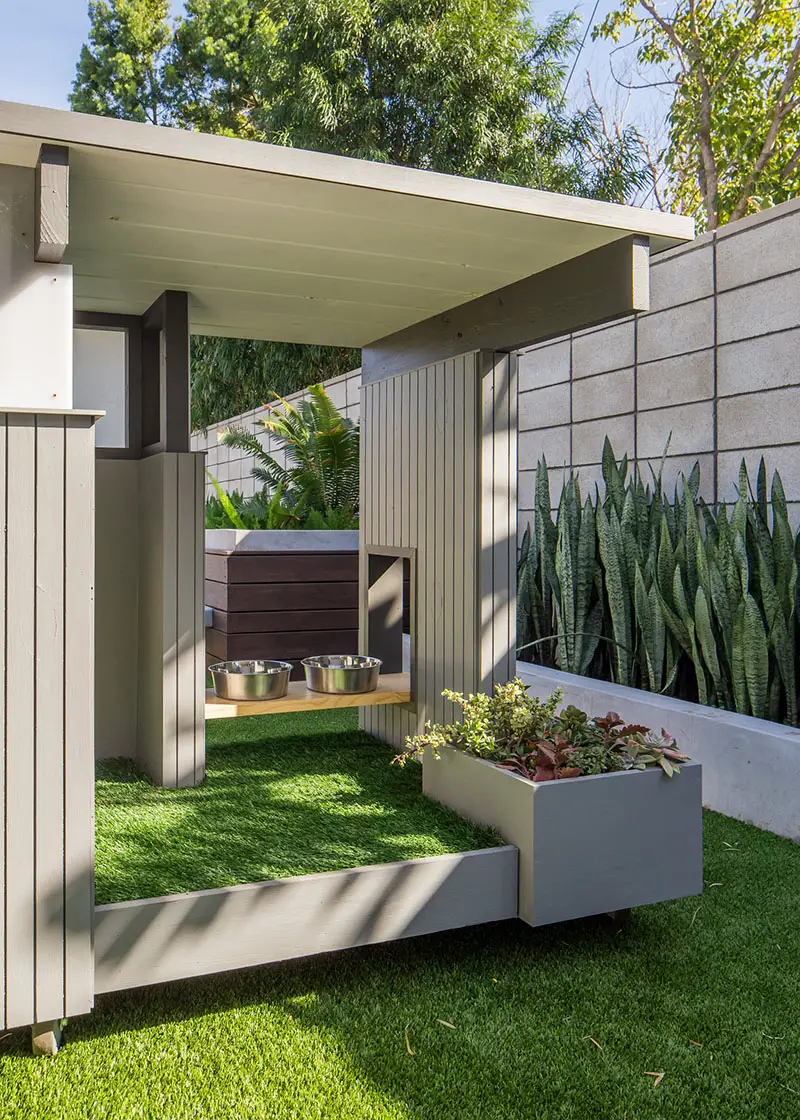 midcentury modern beam dog house