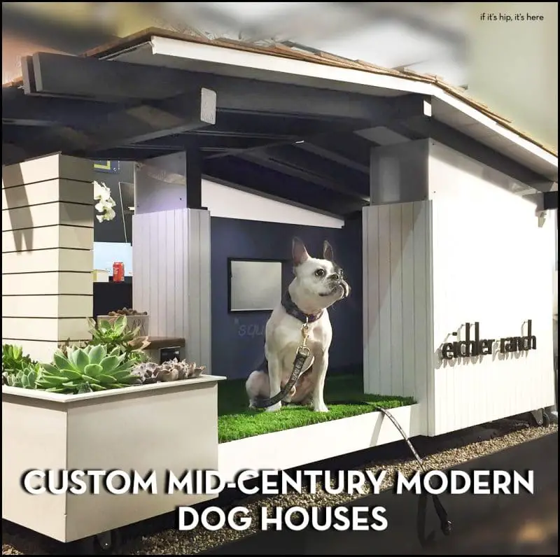 Custom mid-century modern doghouses