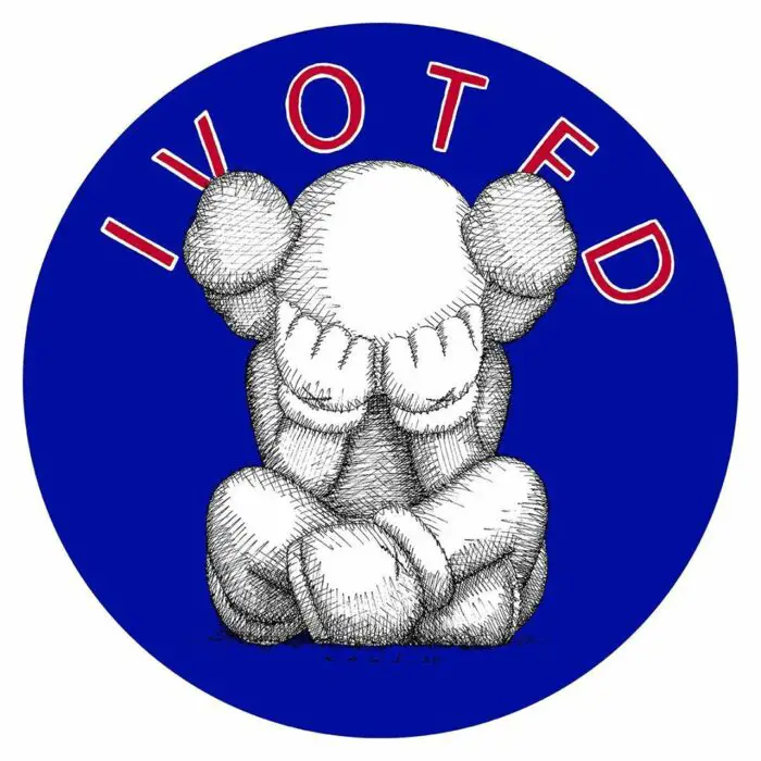 KAWS I Voted sticker