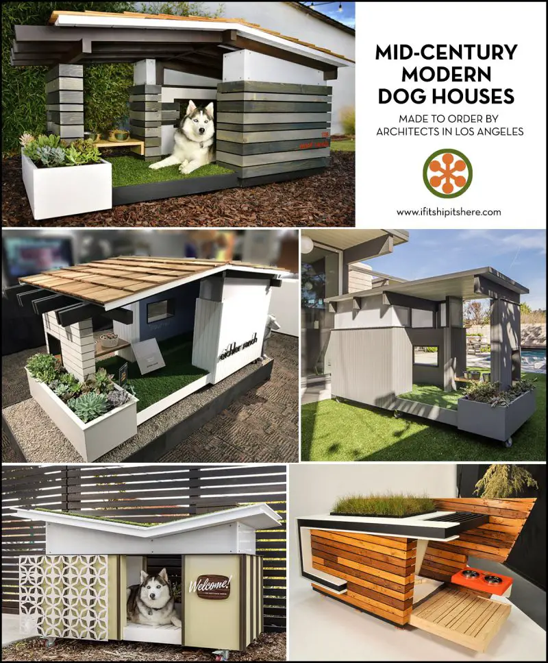 Custom Mid-Century Modern Dog Houses
