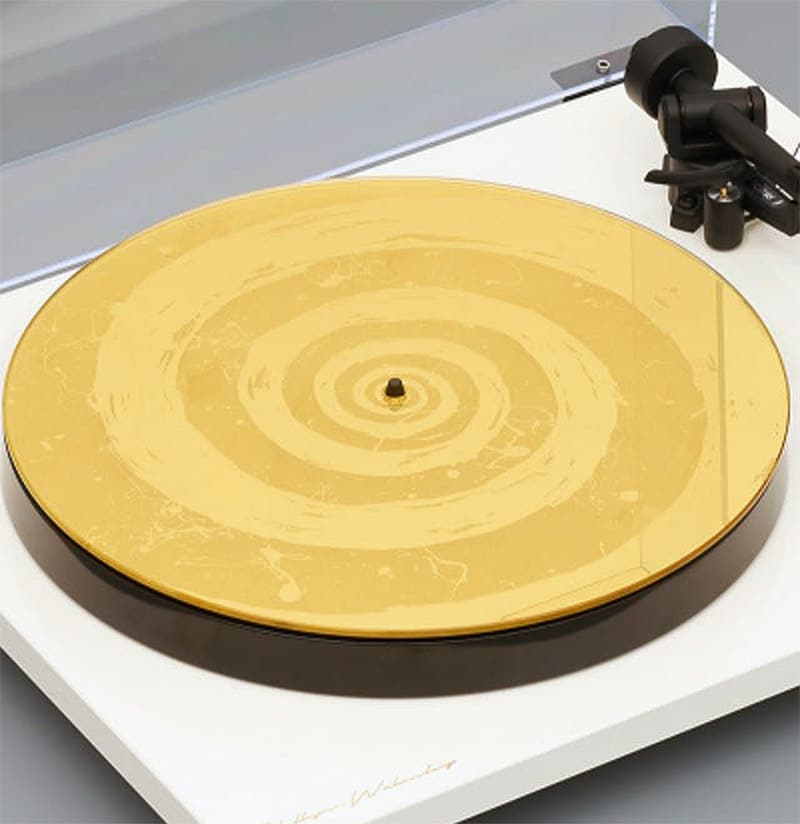 Phillips-Walmsley, “On loop” gold turntable detail