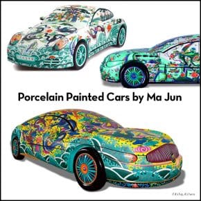 Porcelain Painted Cars by Chinese Artist Ma Jun