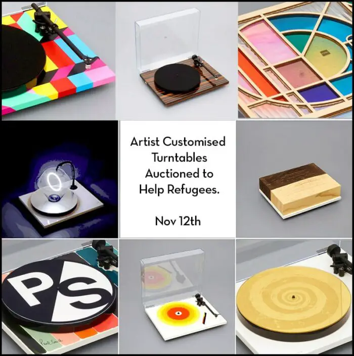 artist customised turntables to help refugees