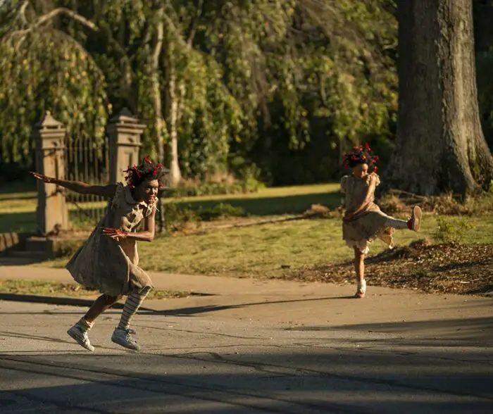 Bianca Brewton and Kaelynn-gobert-harris as Bopsy and Topsy on Lovecraft Country Photograph by Eli Joshua Ade HBO