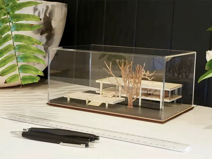 model of meis van der rohe farnsworth house