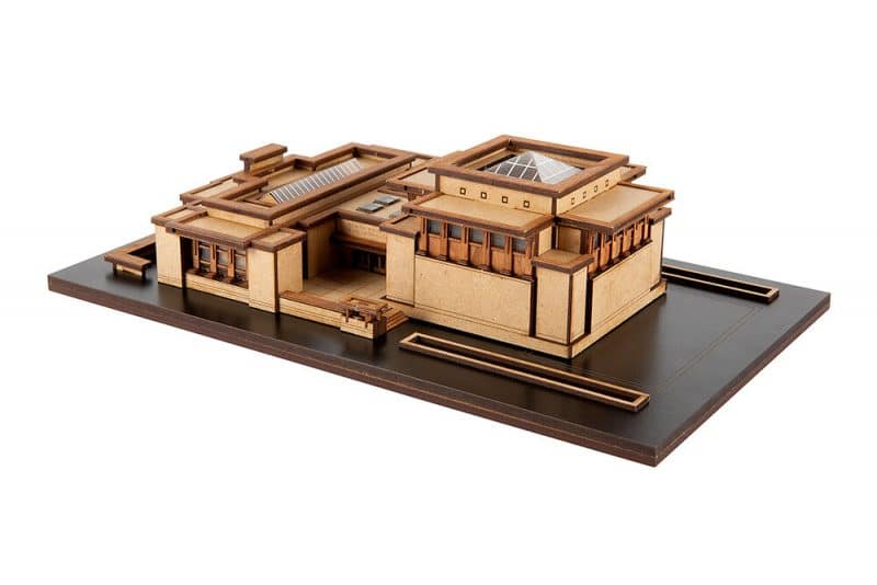 FLW unity temple wood model kit