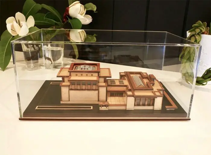 unity temple model in display case