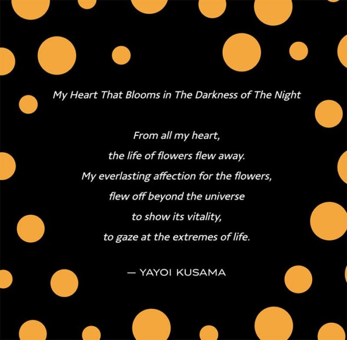 yayoi kusama poem