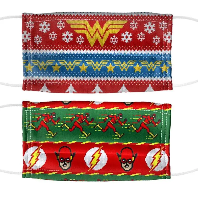 Wonder woman and Flash facemasks