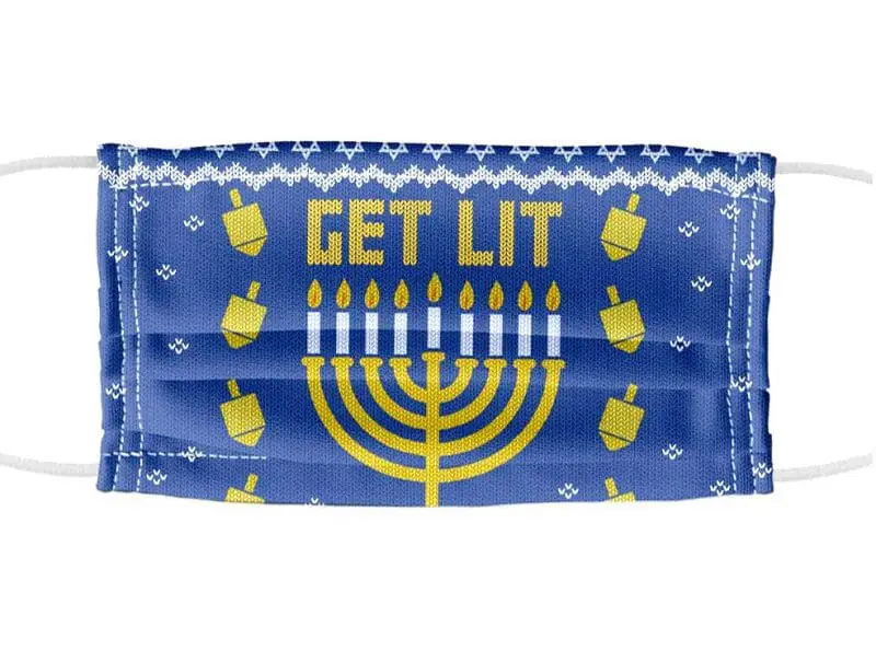 chanukah get lit face mask