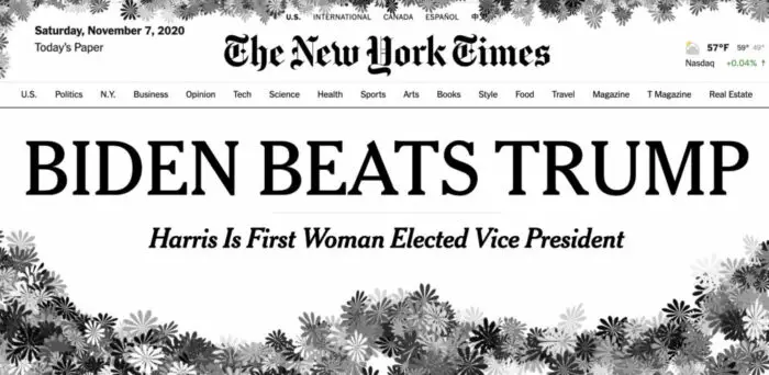 NYT headline november 7yth