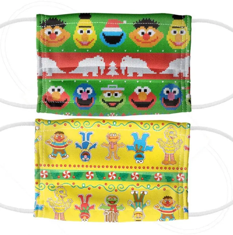 sesame street ugly christmas face masks