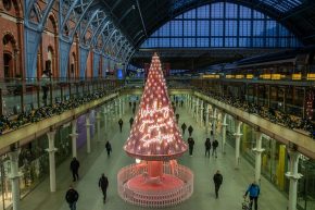 St. Pancras Is Pretty in Pink With The 2020 Tree of Hope.